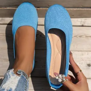 Summer New Style Women's Casual Shoes, Round-Toe Flat Shallow Slip-On Casual Shoes, 2026 New Model