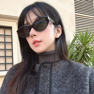 2025 Retro Cat-Eye Sunglasses Red Anti-UV Men Women