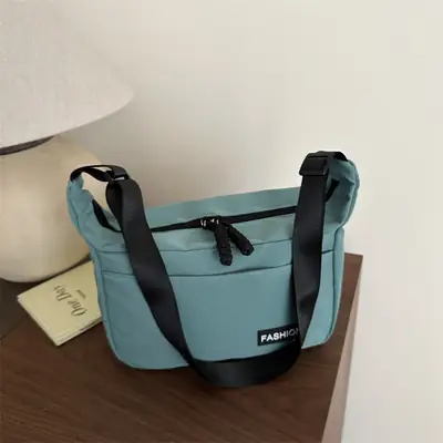 Lightweight Blue Canvas Shoulder Crossbody Bag for Women