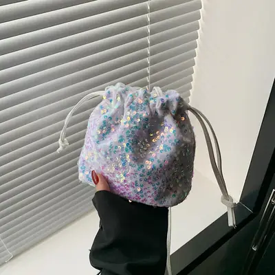 Sequined Crossbody Bag for Women 2025