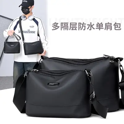 Korean Style Water-Repellent Crossbody Bag for Men