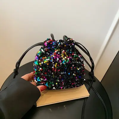 Western Style Sequin Bag for Women 2025