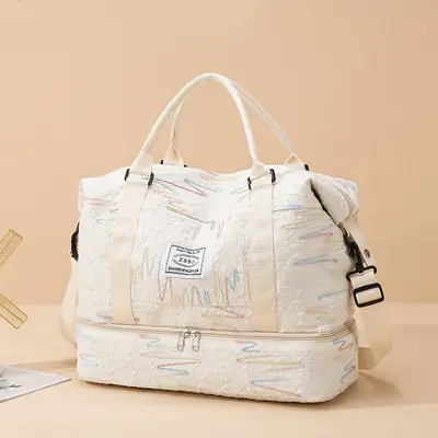 Women's Large Capacity Dry Wet Gym Bag Shoulder Crossbody
