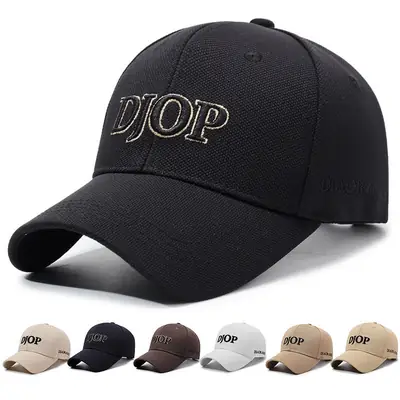 Men's White DJOP Embroidered Baseball Cap