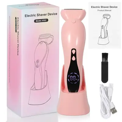 Women's Pink Electric Shaver with USB Cable