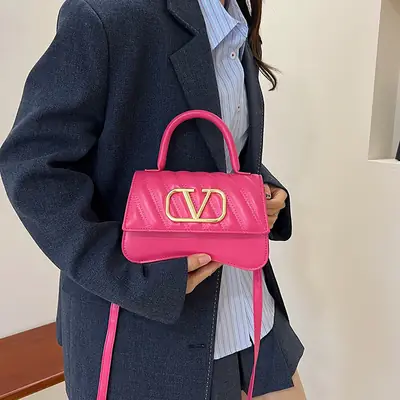 Pink LV-Branded Underarm Bag for Women