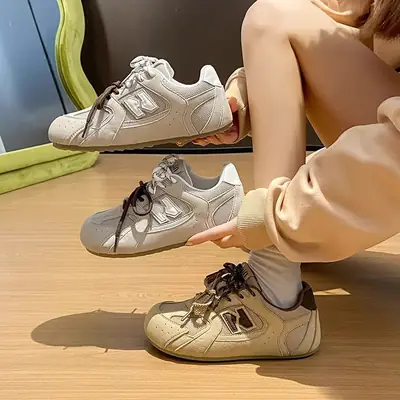Women's White Mesh Casual Sneakers 2025 Summer
