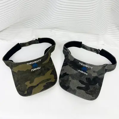 Women Camouflage Sun Hat Sweat Absorbent Topless Duck Hat