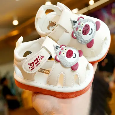 Toddler Shoes Summer Sandals Beginners Baby Shoes 1-2 Years Old Baby Shoes Soft Sole Non-Slip Screaming Shoes Cartoon