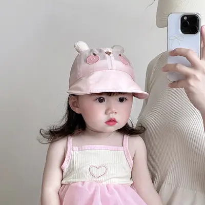 Baby Cartoon Sun Hat with Big Brim