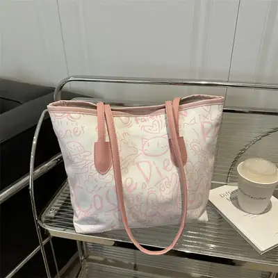 Large Printed Shoulder Tote Bag for Women 2025