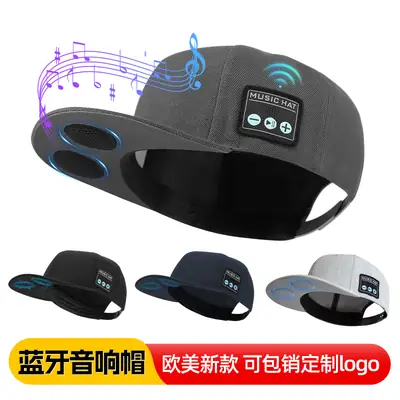 Black Bluetooth Headphone Cap for Sports Outdoor Use