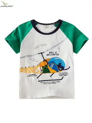 Boys Airplane Short Sleeve T-Shirt 2025 Summer