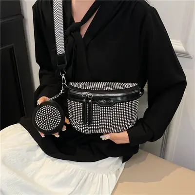Bright Diamond Shell Crossbody Bag for Women