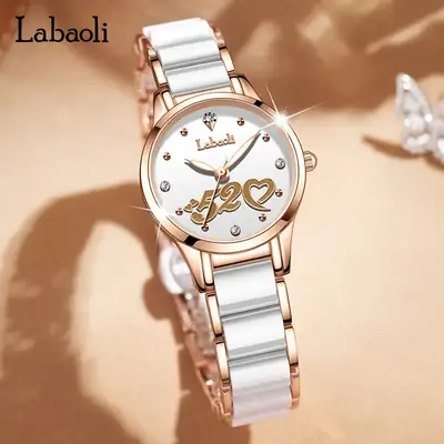 Labaoli Rose Gold Women's Quartz Watch with Bangle