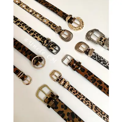 Vintage Leopard Belt for Women Trendy Dress Jeans