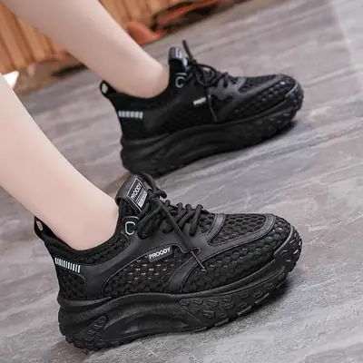 Women Mesh Breathable Running Shoes White 2025