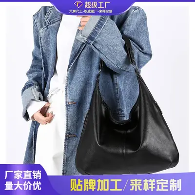 Large Capacity Leather Tote Bag for Women European American Retro Design