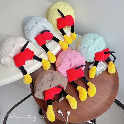 Cartoon Doll Sun Hat for Girls Quick Dry Baseball Cap