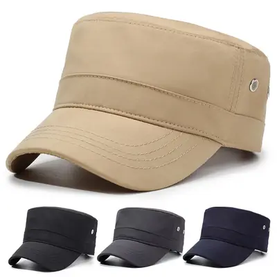 Men's Beige Peaked Visor Hat Spring Summer