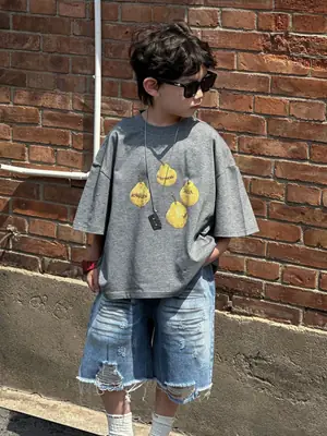 Boys Summer Cotton T-Shirt 2025 Short Sleeve Korean Style
