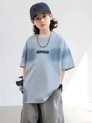 Boys T-shirt Light Blue 2025 New Arrival