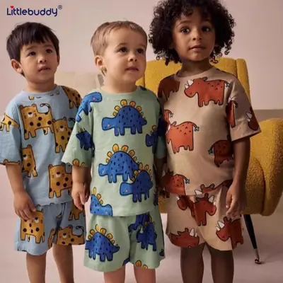 Littlebuddy Dinosaur T-Shirt Suit for Boys Summer Cotton