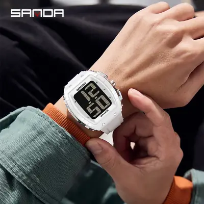 Sanda Blue Digital Watch with Water Proof & Calendar