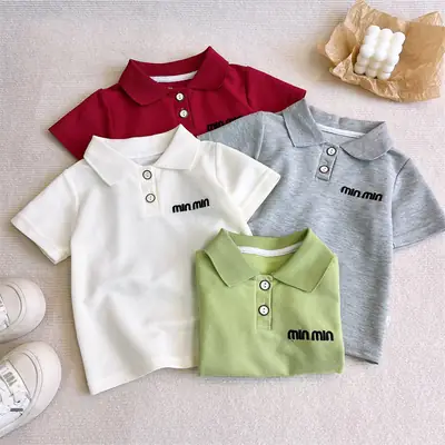 Kids Korean Style Polo T-Shirt Set of 3