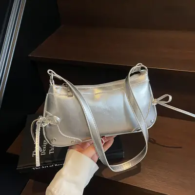 Silver Transparent Shoulder Bag for Women 2025