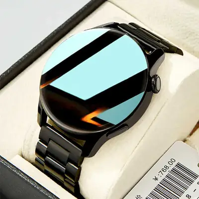 Black Smart Watch with Water Resistant & NFC Payment