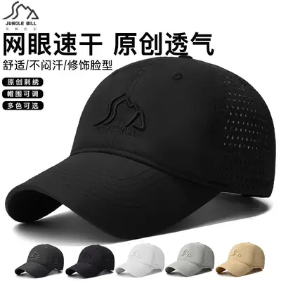 Perforated Baseball Cap 7.5cm Long, Black, UV Protective