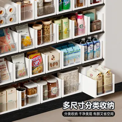 Stacked Storage Boxes for Kitchen Cabinets Space Saving