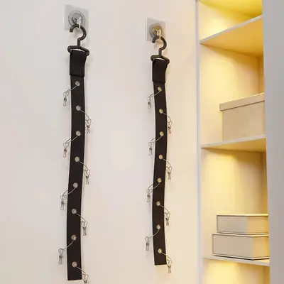 No-Drill Hat & Cap Hook Organizer for Door or Wardrobe