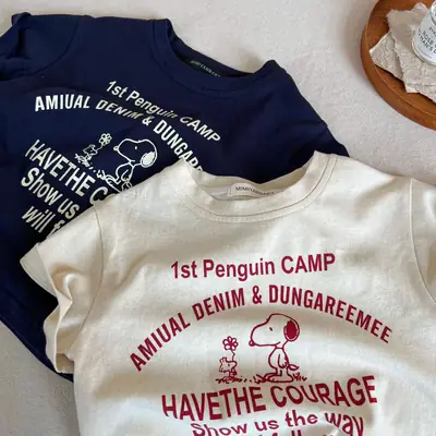 Boys Cotton Short Sleeve T-Shirt Cartoon Print 2025