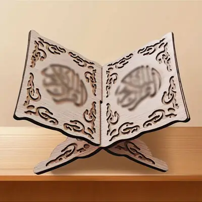 Muslim Hollow Reading Stand Wood Grain Reading Stand