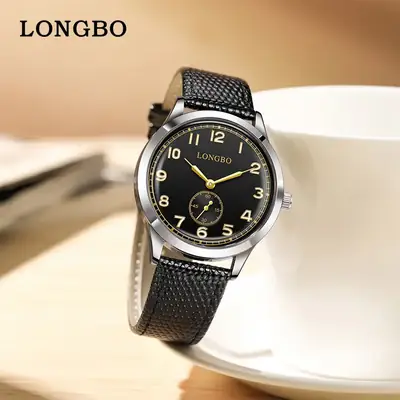 Longbo Men's Luxury Watch Black Strap Business Fashion