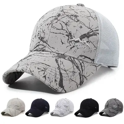 Men's Grey Mesh Baseball Cap Sports Casual