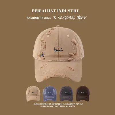Summer Hole Baseball Cap Korean Style Sunscreen Cap for Men