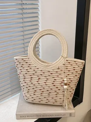Straw Woven Shoulder Bag for Women 2025