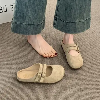 French Retro Baotou Half Slippers Women's 2025