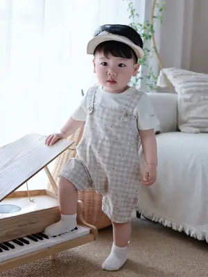 Boys' Cute Cartoon Shorts Suit Summer New Baby