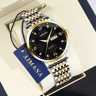Men's Swiss Brand Waterproof Luminous Watch with Calendar