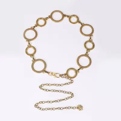 Vintage Women's Gold Spider Waist Chain with Chain