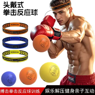 Wosweir Head-Mounted Kidsren's Fighting Decompression Training Speed Ball Glossy Pu Foam Reaction Magic Ball Sports Outdoor