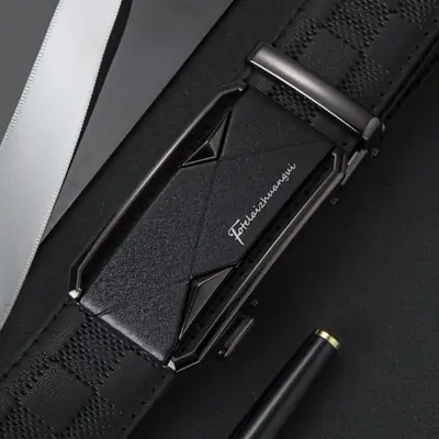Men's High-End Genuine Leather Belt Black