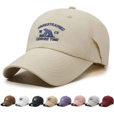 Women Black Unstressed Letter Baseball Cap Summer Wear