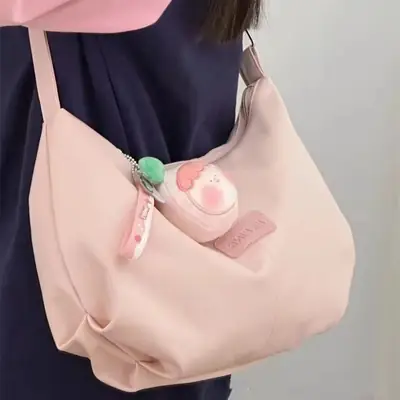 Japanese Style Pink Crossbody Bag for Women