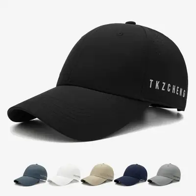 Men's Black Thin Baseball Cap with LED Light Outdoors