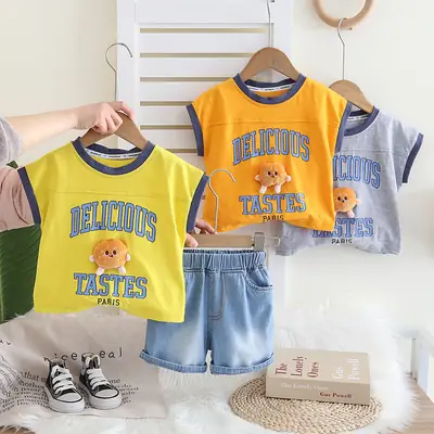 Boys Cartoon T-Shirt Shorts Set 1-5Yr Summer 2025